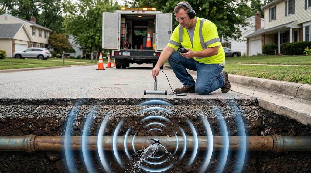 Acoustic Water Line Leak Detection