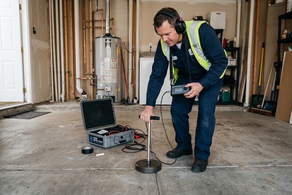 Electronic Slab Leak Detection